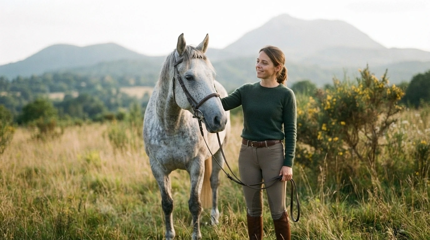 Cours d'équitation à Murol, Puy-de-Dôme